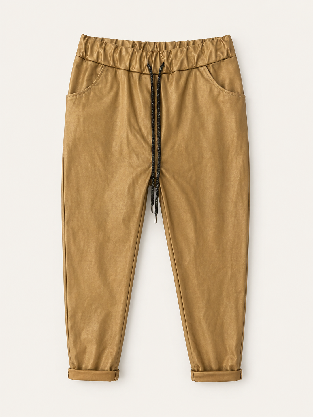 Wet look trousers