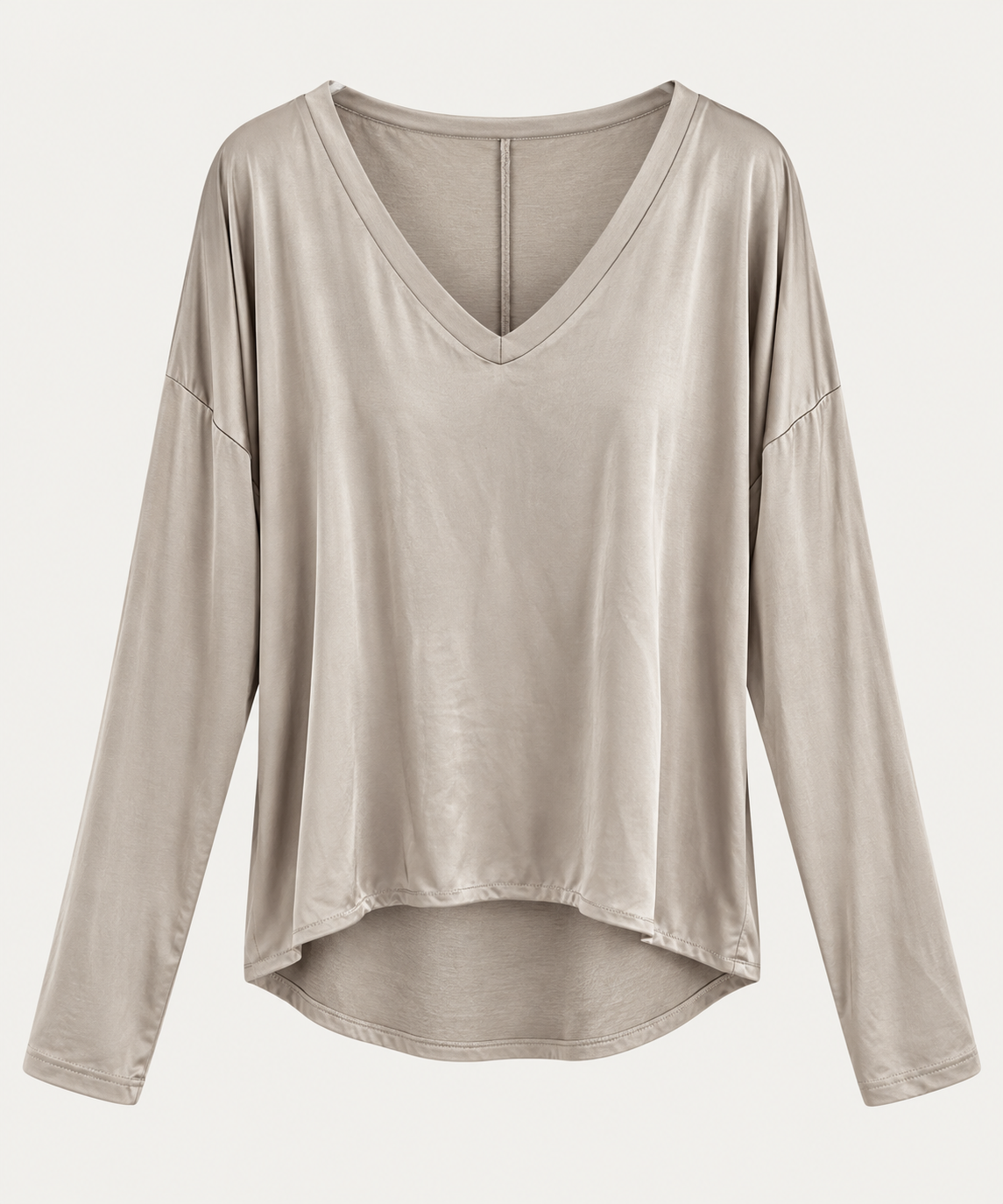 Satin v neck top