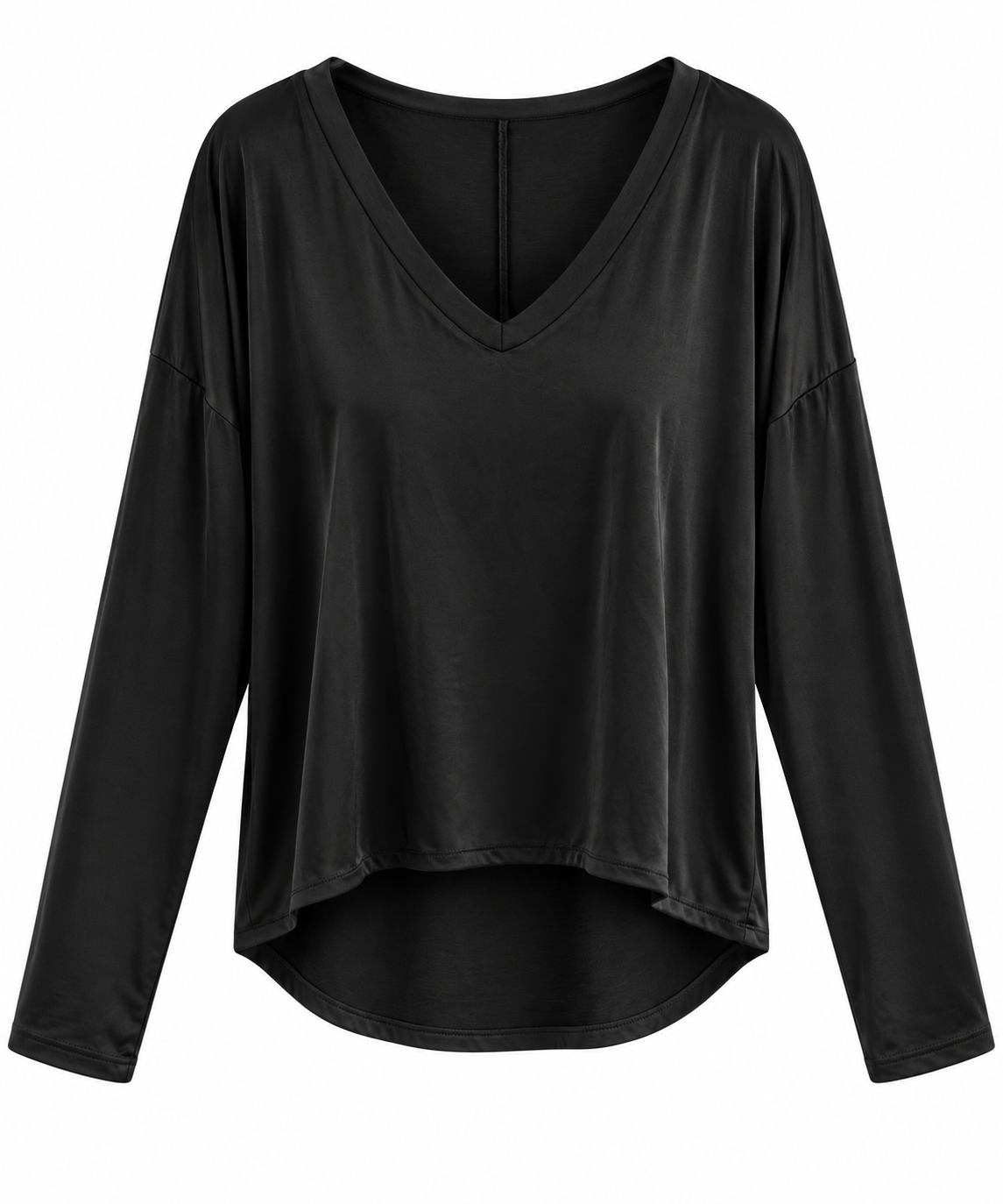 Satin v neck top
