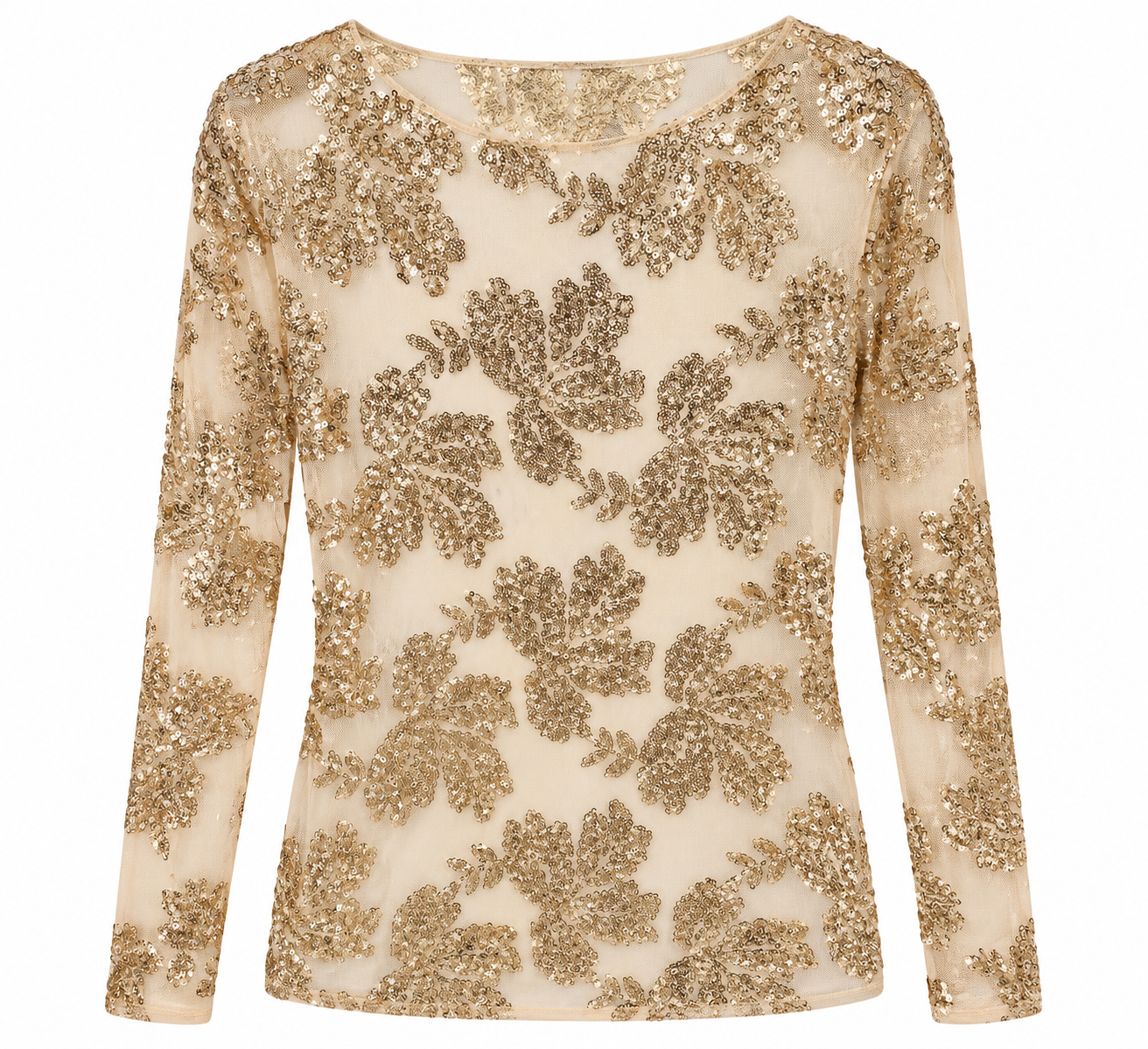 Floral sequin top