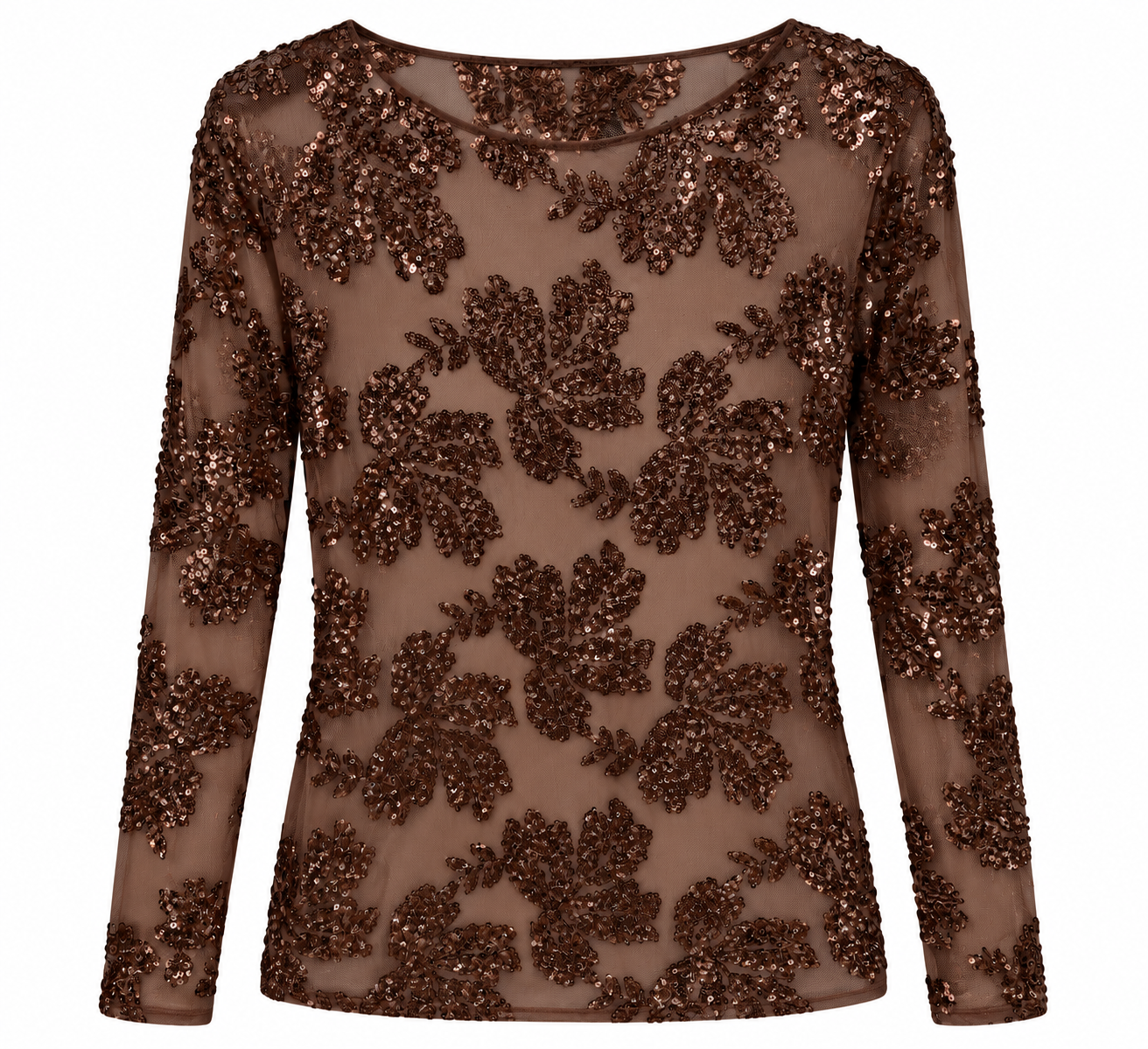 Floral sequin top