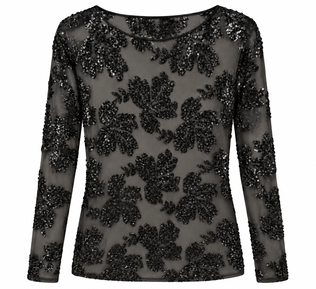 Floral sequin top