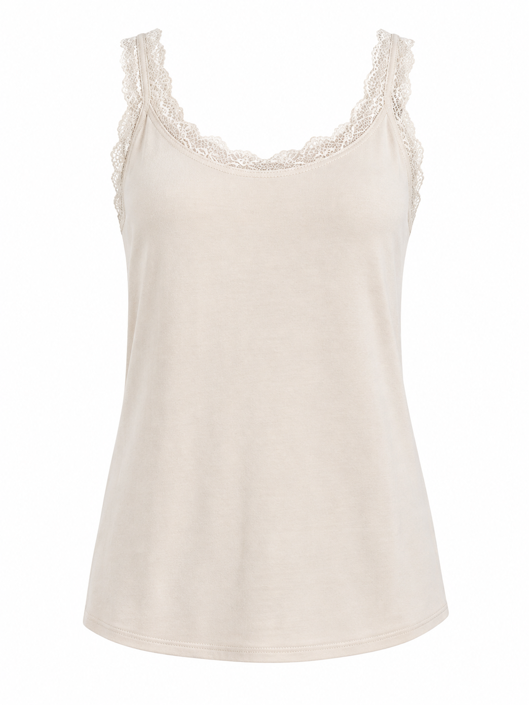 Lace trimmed vest